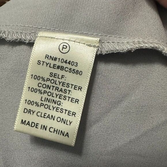 JOA Los Angeles Maxi Dress Women's S Gray Embroidered Crochet Boho Fairy Lined - Picture 4 of 5